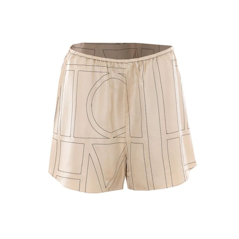 0 Women Monogram Silk Pijama Shorts